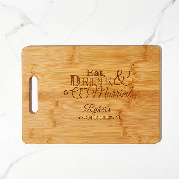 Engraved Bamboo Cutting Board Hangry Bamboo Bar Board, Small