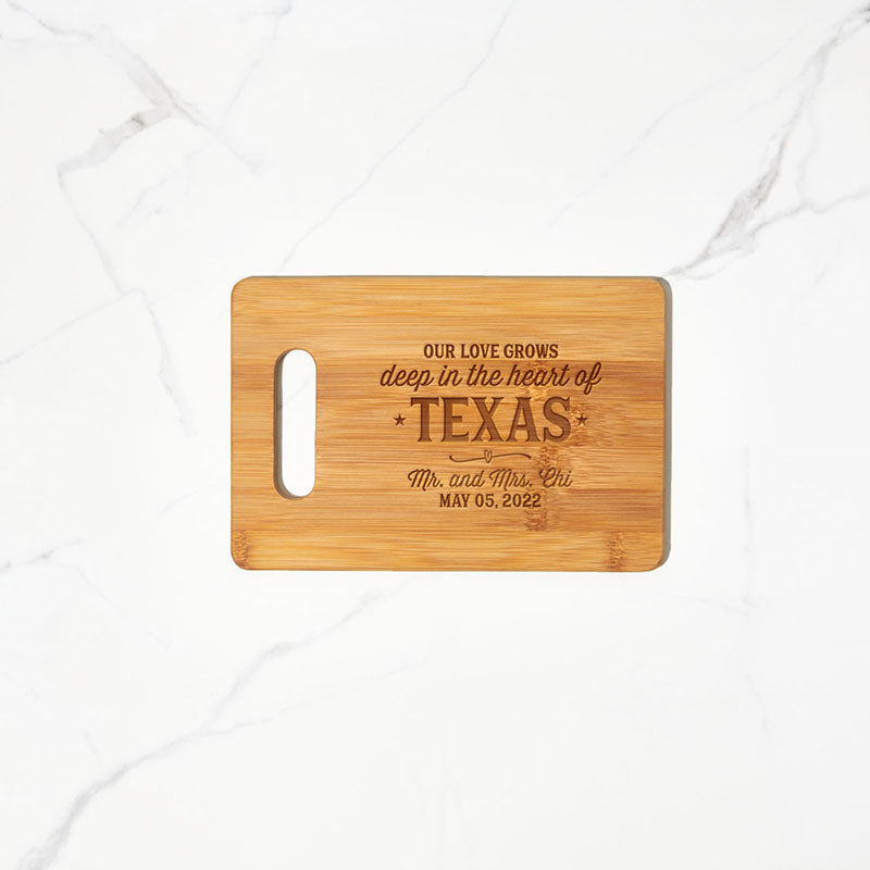 Personalized Bamboo Cutting Board - Heart Of Our Home