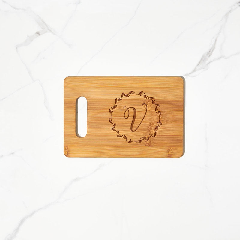 Personalized Bamboo Cutting Boards Monogram Script Thin -  Norway