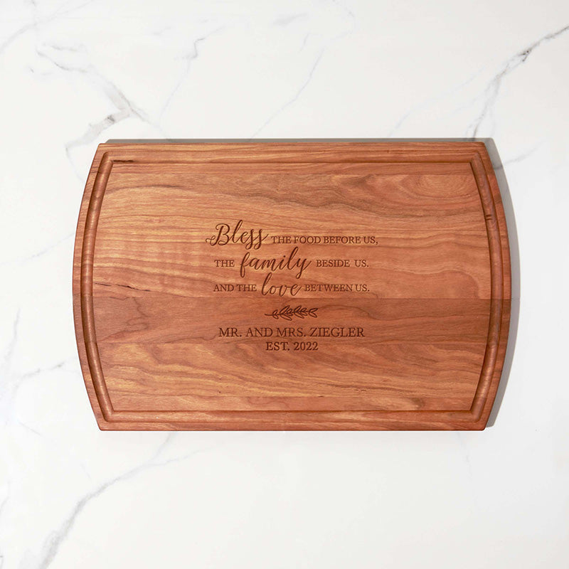 Food Presentation on an Engraved Cutting Board