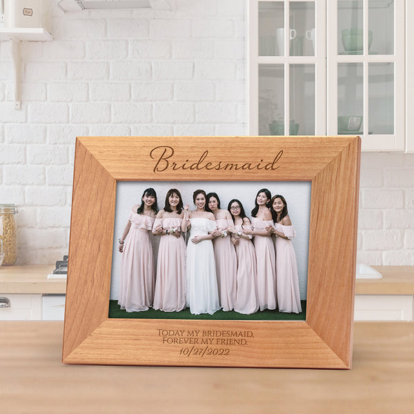 Bridesmaid Picture Frame,Maid shops of Honor Picture Frame,Personalized Picture Frame,Engraved Picture Frame,Set of 3