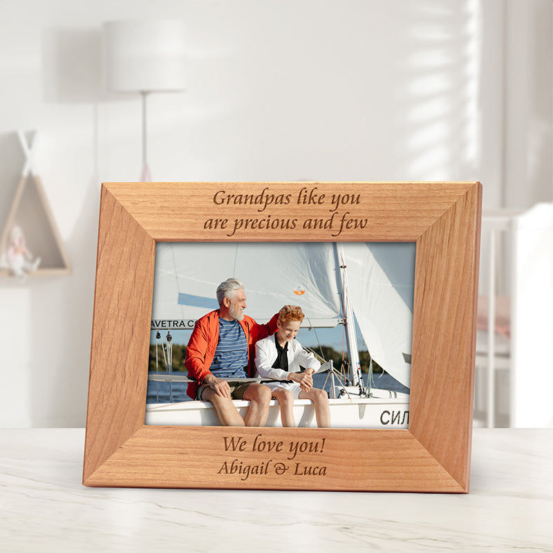 Grandpa Fishing // Personalized Engraved Photo Frame // Picture Frame //  Grandfather // Papa // Grandson / Granddaughter // Gift