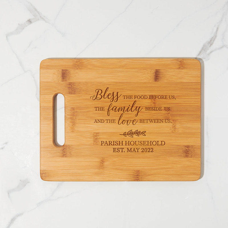 Food Presentation on an Engraved Cutting Board