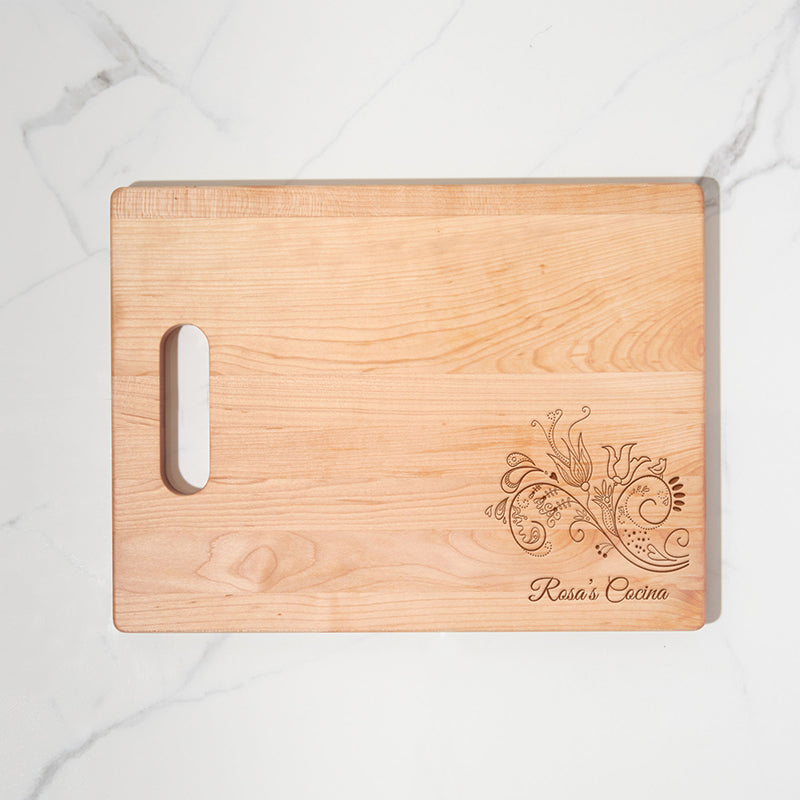 Floral Personalized Chopping Board - Personalized Gallery