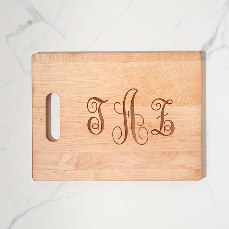 Flourished Initial Personalized Cutting Board