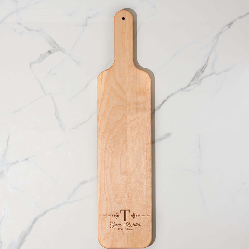 Wooden Cutting Board Initial Dots