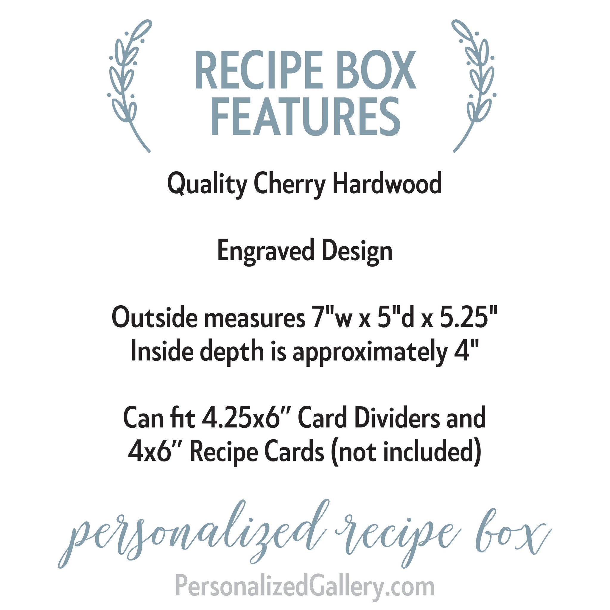 Recipe Box With Cards And Dividers, Recipe Card Box , comes with a