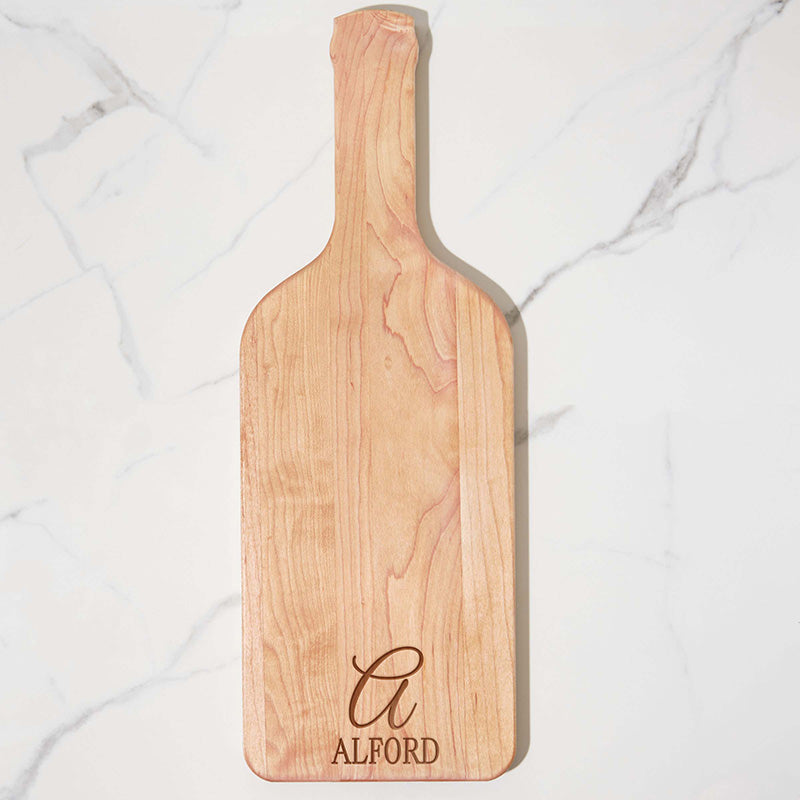 Script Initial Personalized Bamboo Cutting Board - 10x14